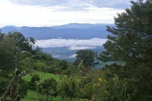 21 September: view of the Turrialba Valley and Chirripo mountain (5.45 am)